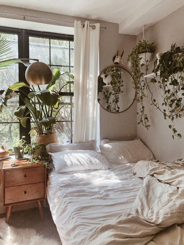 Boho-style bed