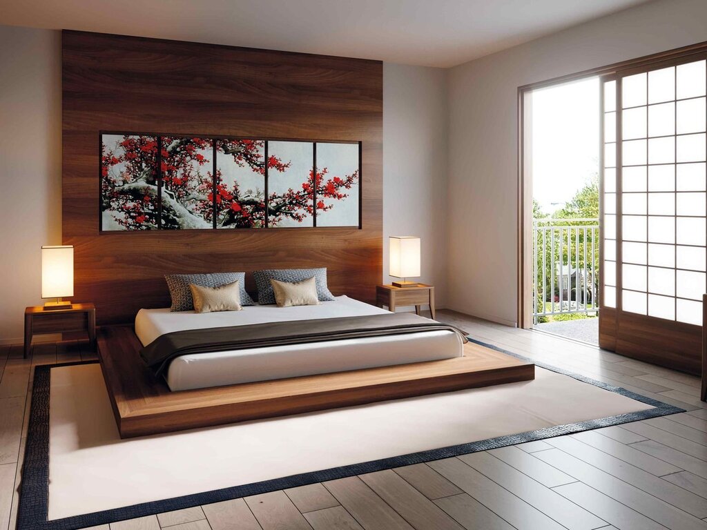 A bed in Japanese style