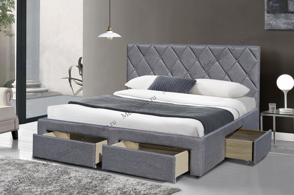 Double beds with soft headboards