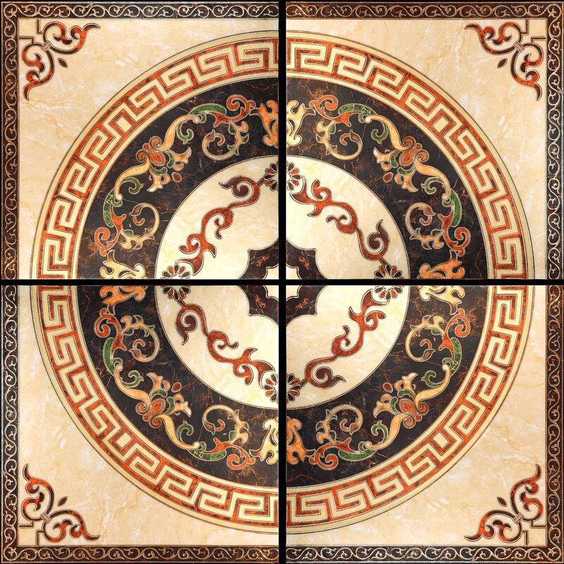 Round floor tile