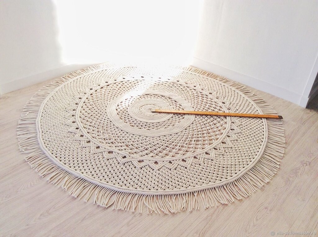 Round jute rug 32 фото