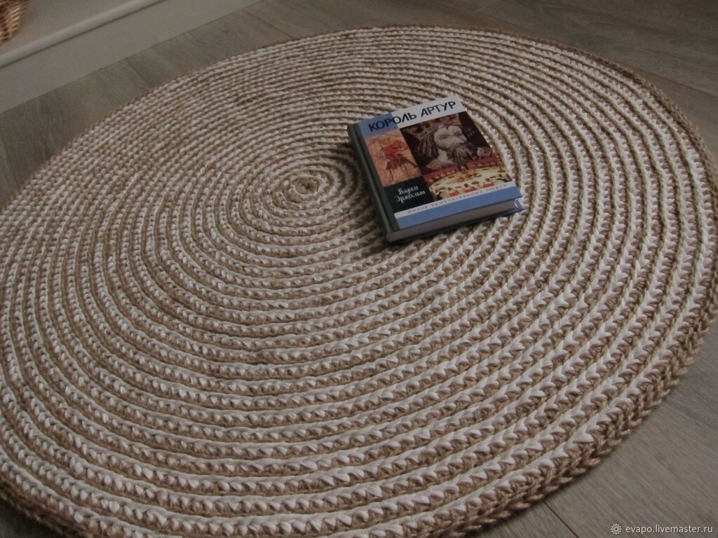 Round jute rug 40 фото