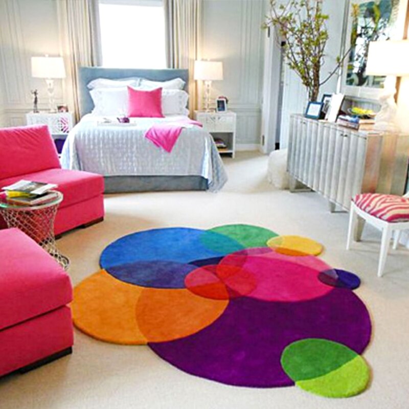 A round rug for the room