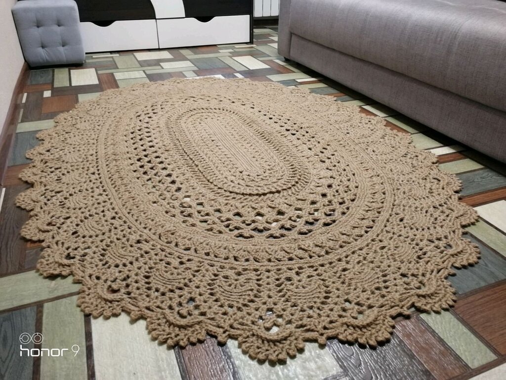 Round jute rug 45 фото