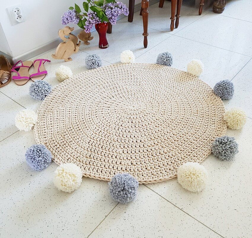 Round bathroom rug