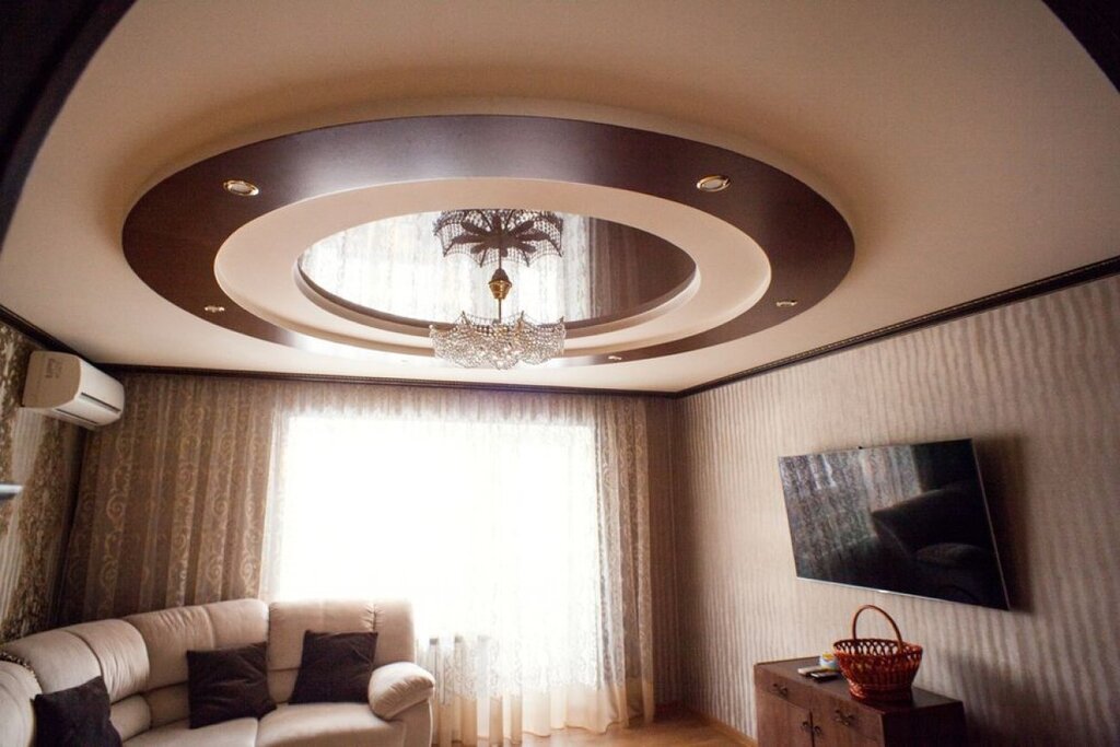 Round stretch ceiling 34 фото