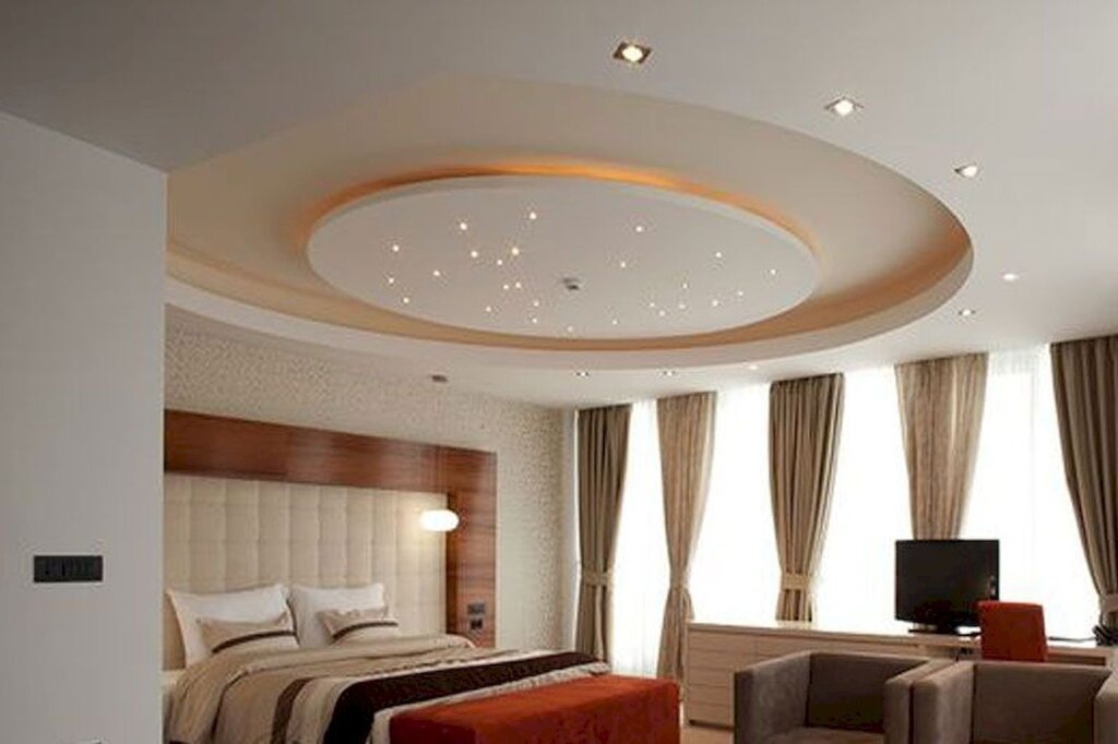 Round ceiling made of drywall