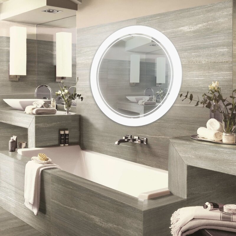 Round mirror for the bathroom