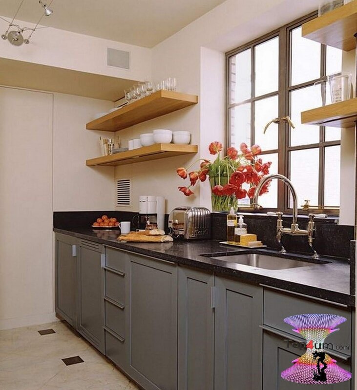 Kitchens without upper wall cabinets