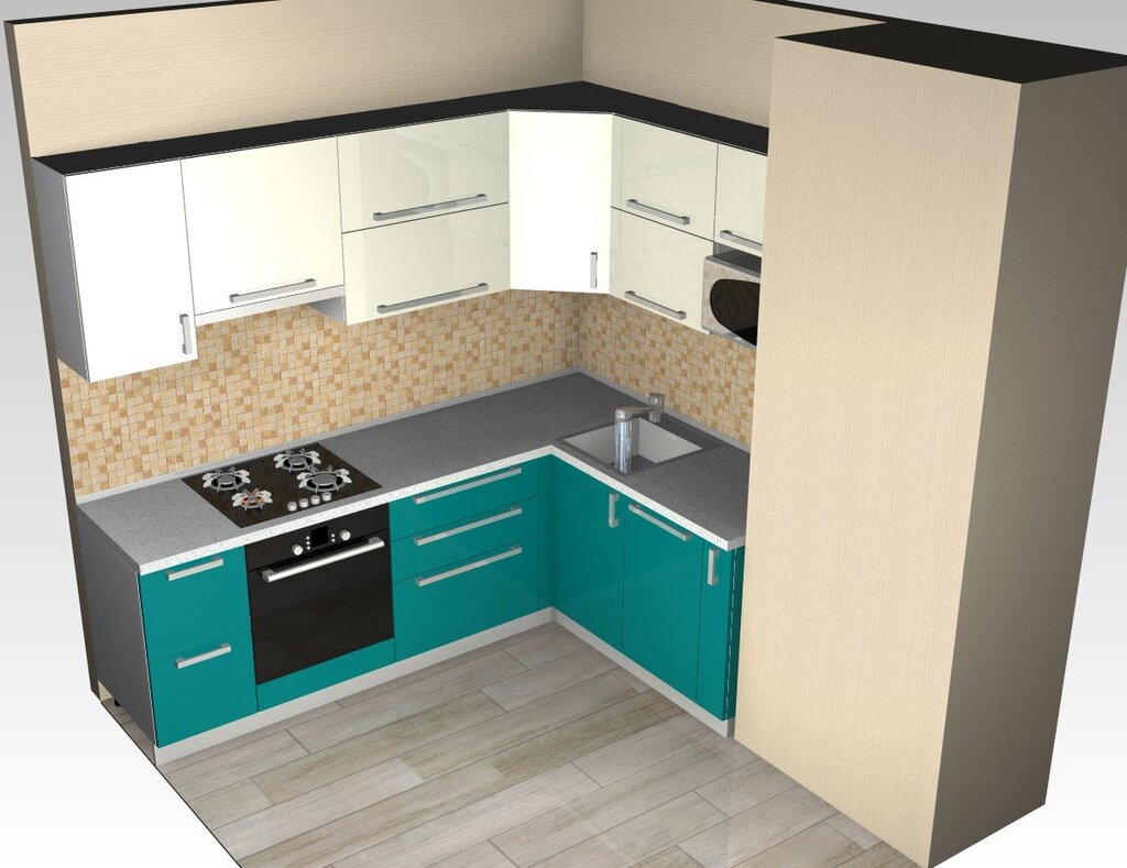 Corner kitchens for small kitchens