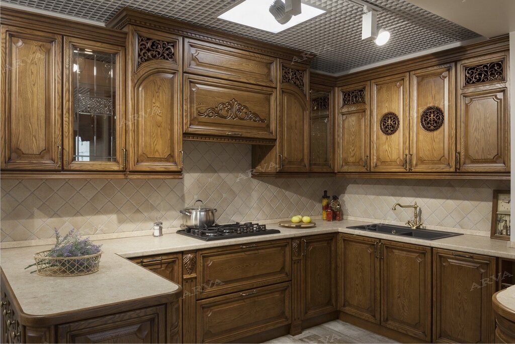 Kitchens made of solid ash wood