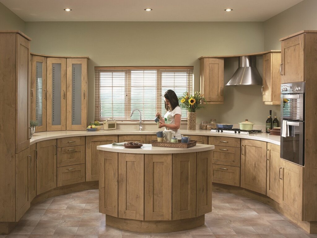 Kitchens made of natural wood