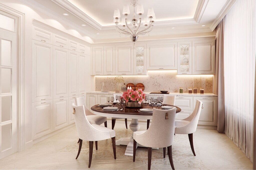 Neo-classical kitchens in the interior