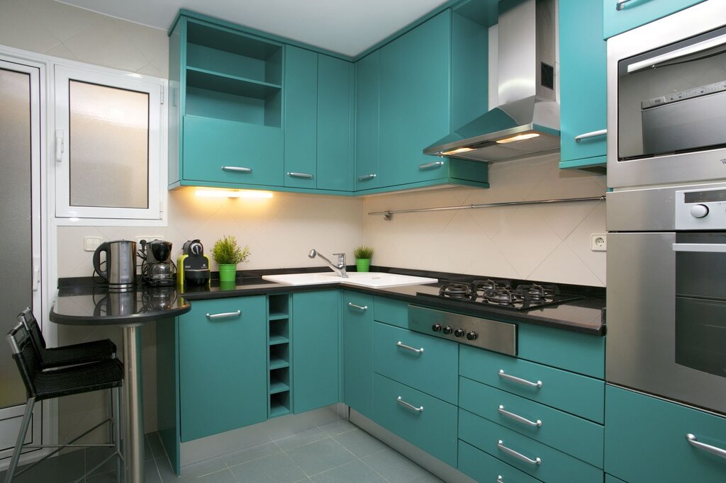 Turquoise kitchen