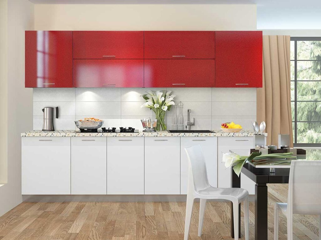 Metallic pomegranate kitchen