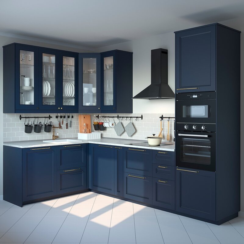 IKEA kitchen Axstad blue in the interior