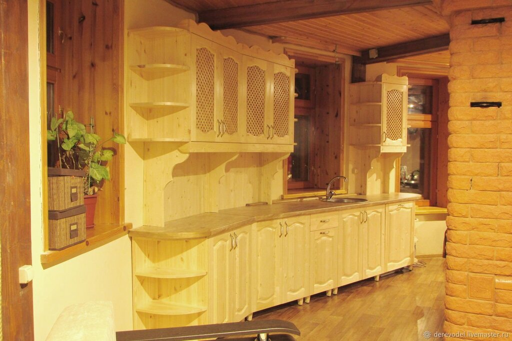 Kitchen made of solid pine