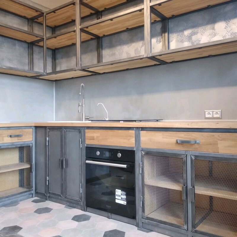 Metal frame kitchen