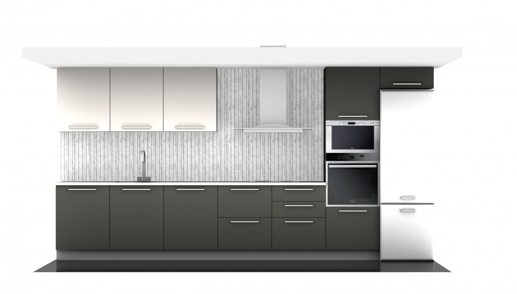 Kitchen on a white background