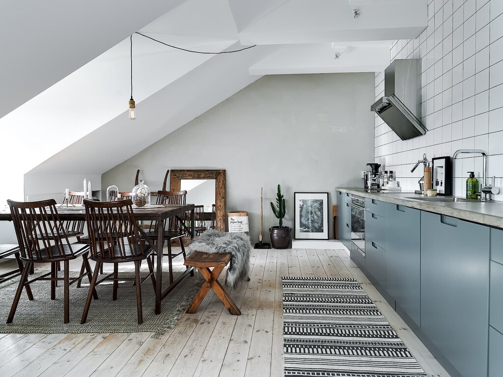 Kitchen in the attic