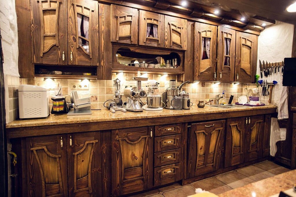 A kitchen in an antique style