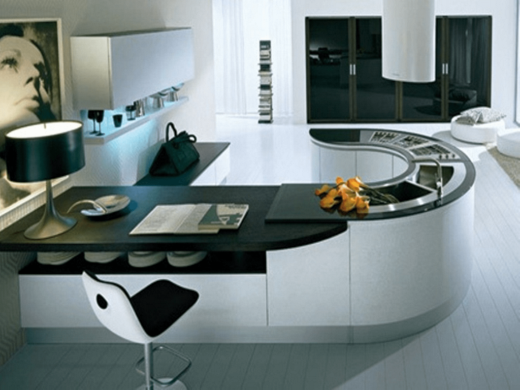 Semi-circular kitchen