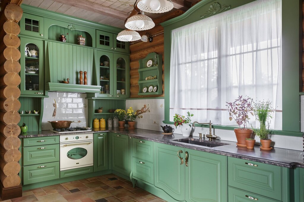 Provence kitchen emerald