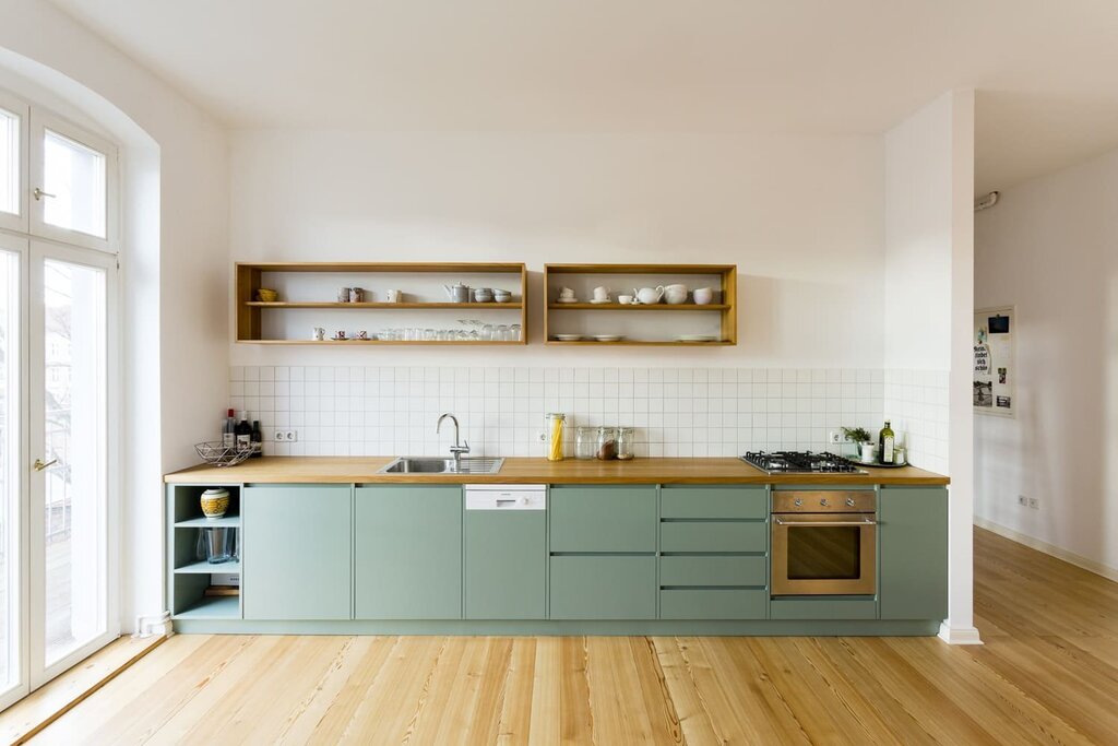 Kitchen with lower cabinets