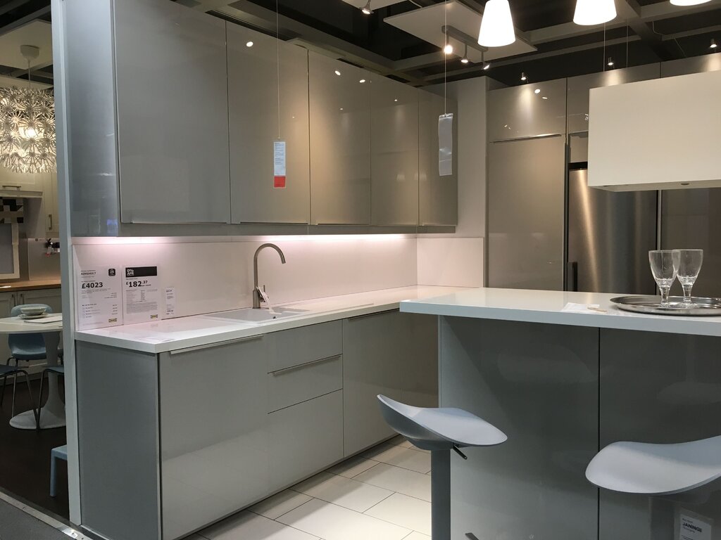 Gray gloss kitchen