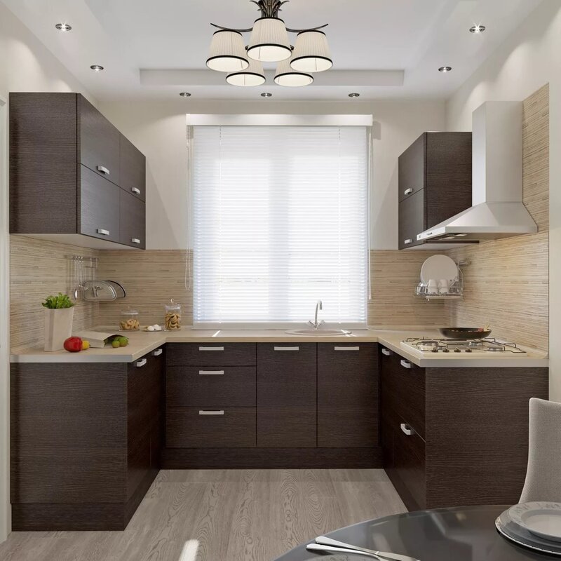 Chocolate-colored kitchen