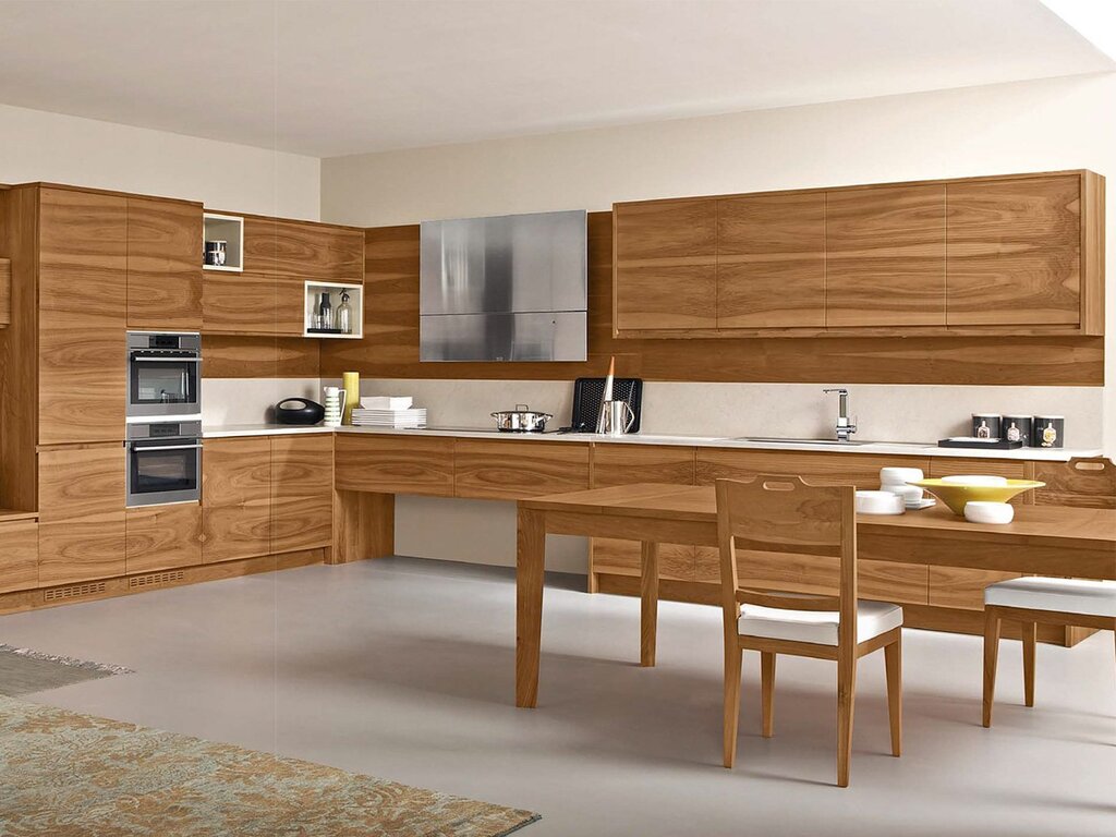 Oak veneer kitchen 25 фото