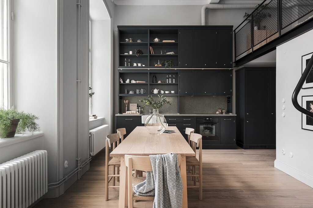 Scandi loft kitchen 10 фото