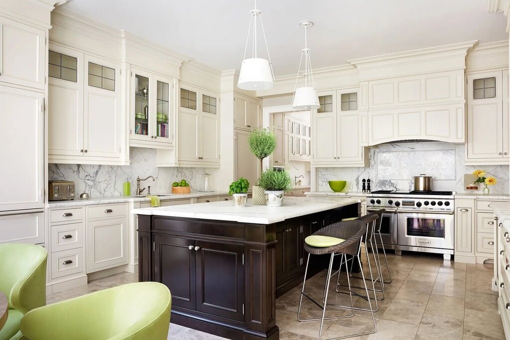 Ivory kitchen in the interior