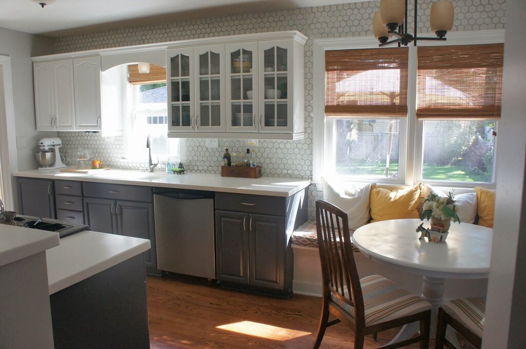 Kitchen combined with a window