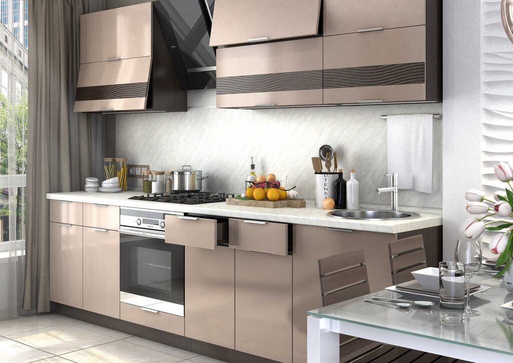 Latte-colored kitchen