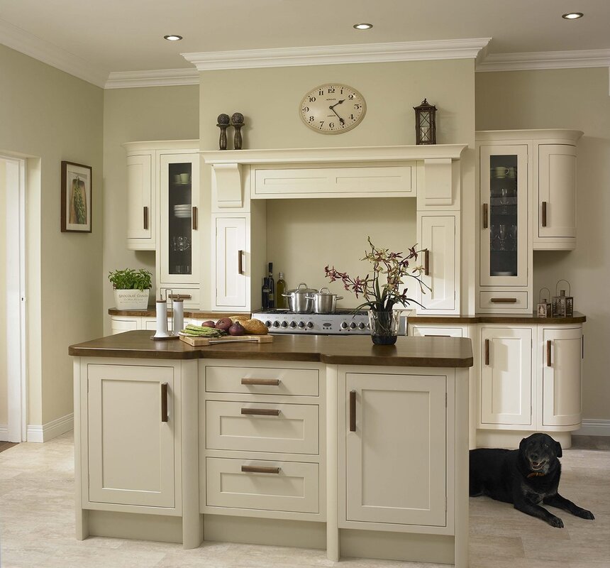 Ivory-colored kitchen