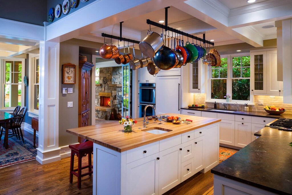 The kitchen in an American house