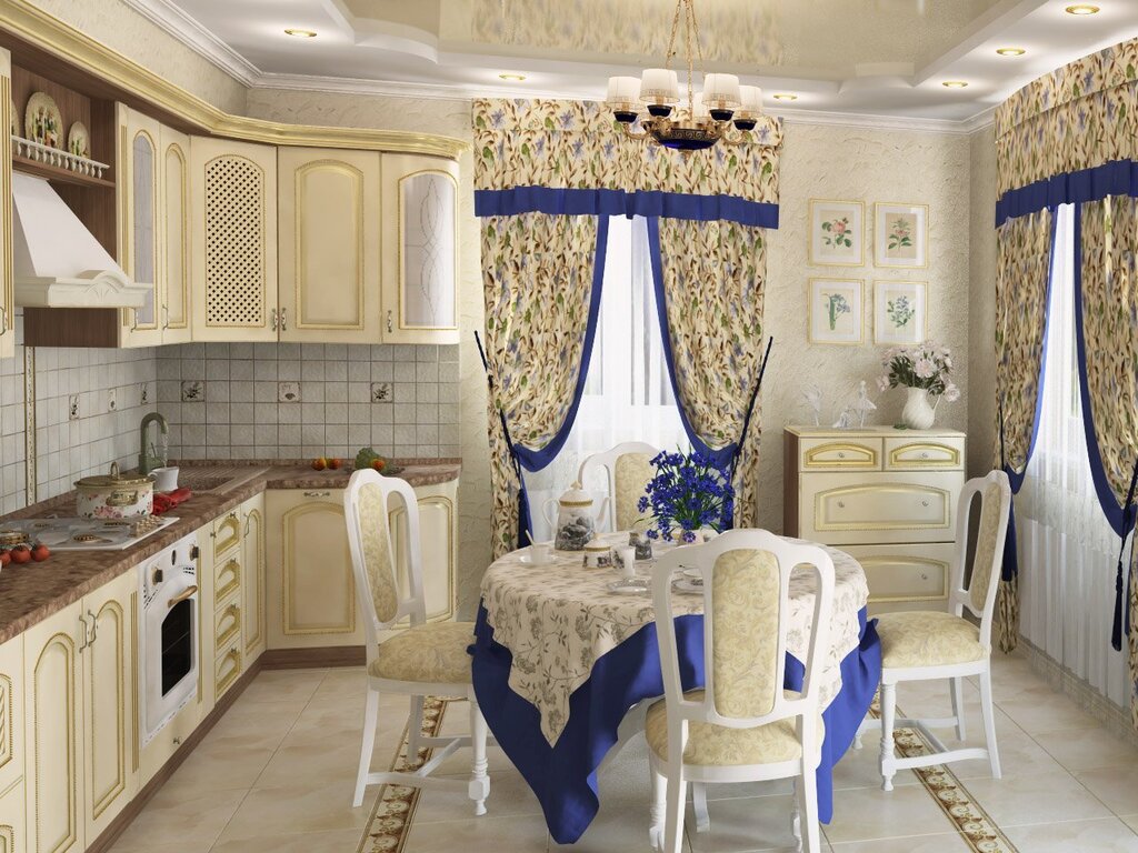 A kitchen in an antique style