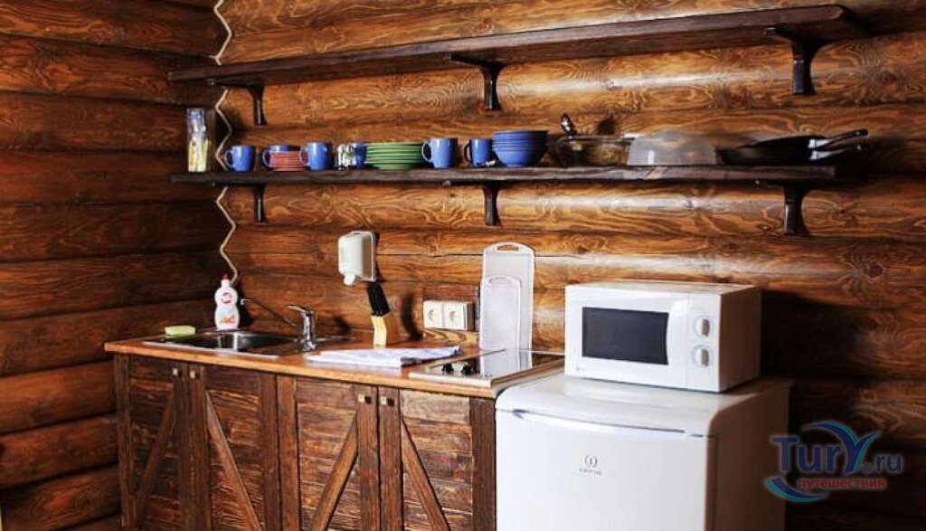 The kitchen in the bathhouse