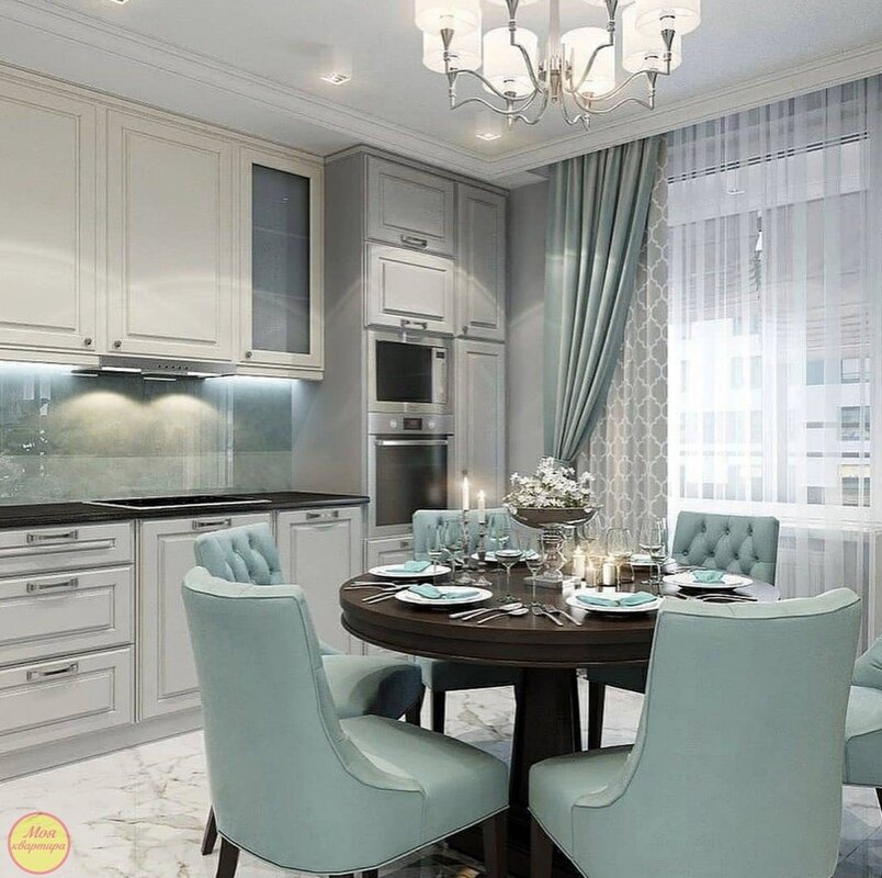 A kitchen in white style