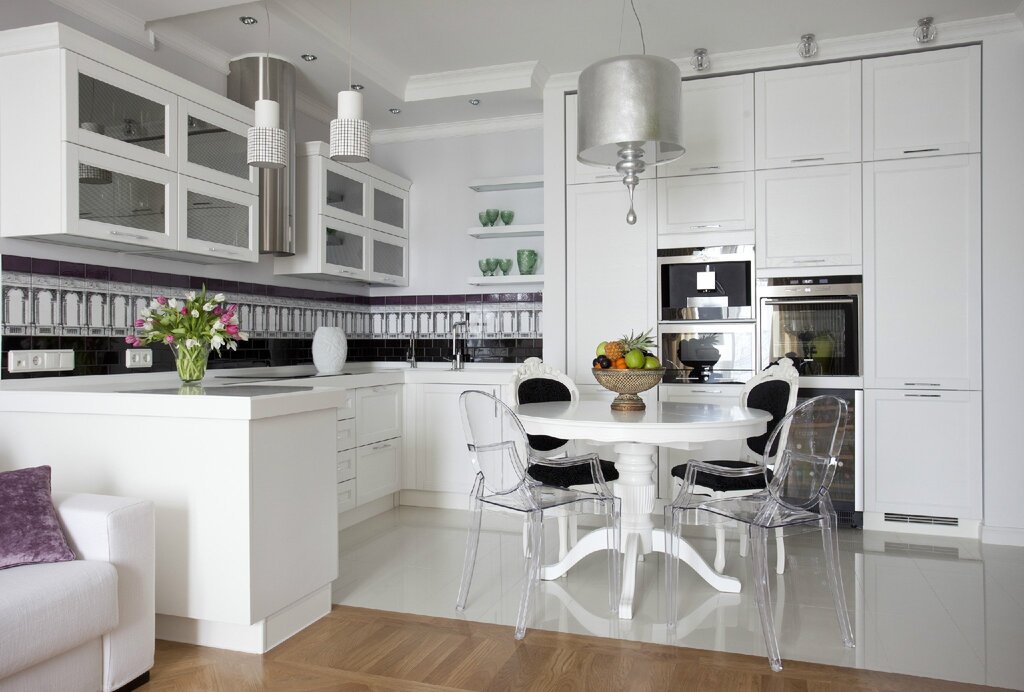 Kitchen in white color