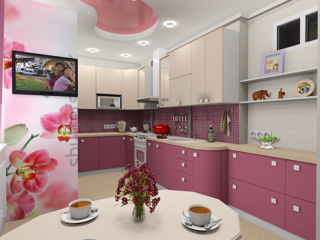 Kitchen in two colors