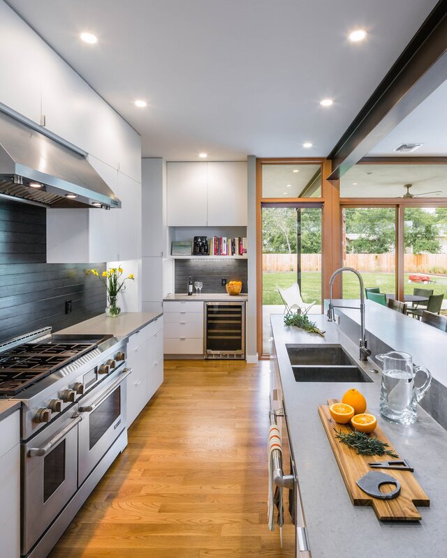 The kitchen in the cottage