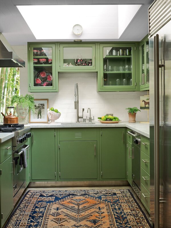 Kitchen in olive tones