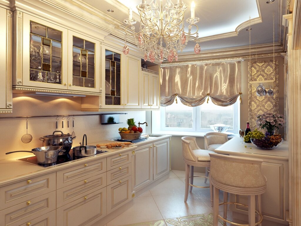 A kitchen in the Classicism style