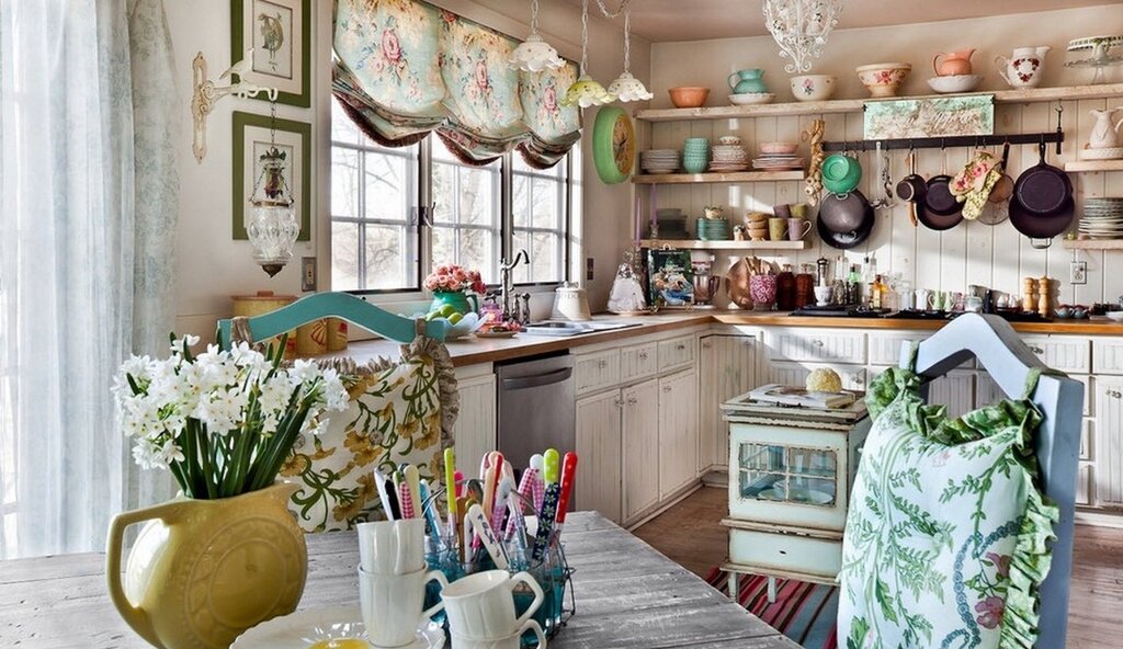 Shabby-style kitchen