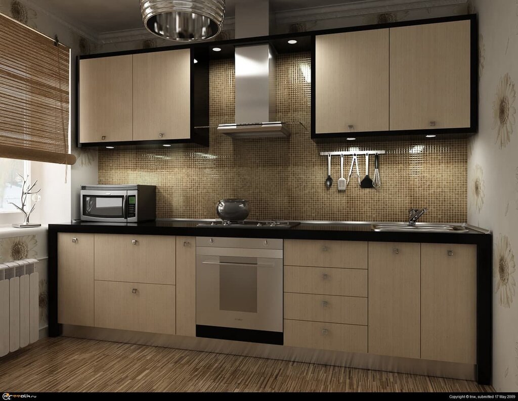 Wenge kitchen with beige