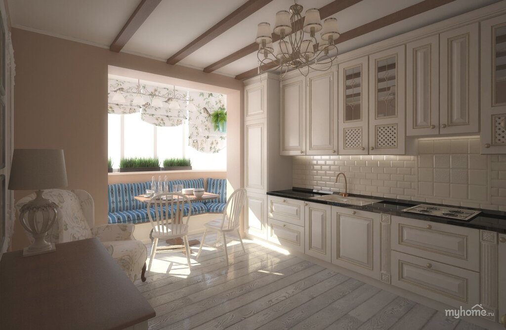 Pearl-colored kitchen