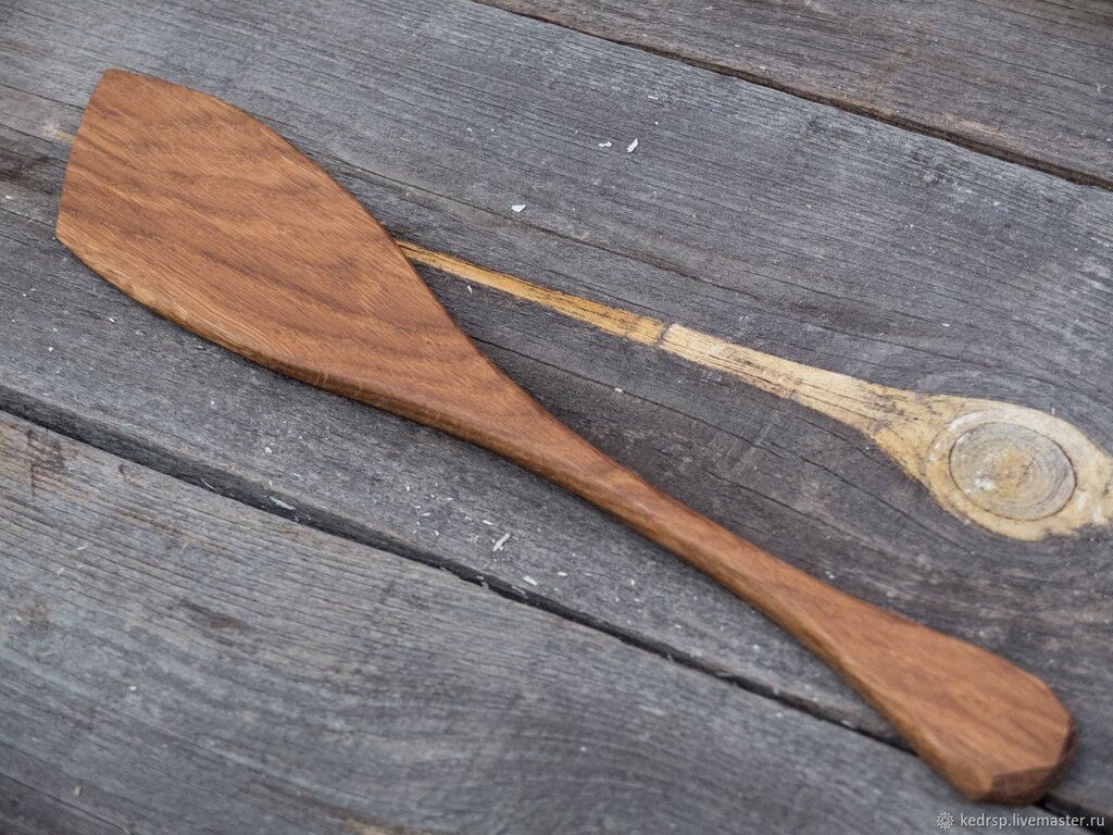 Wooden kitchen spatula