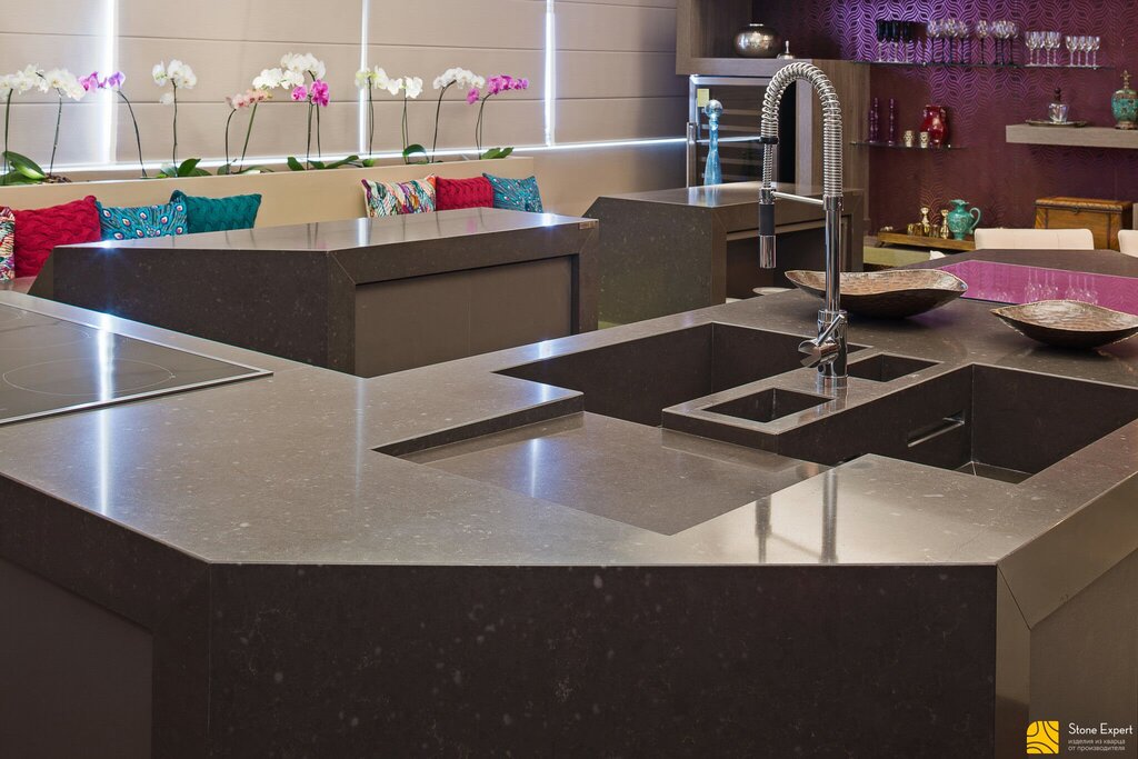 Kitchen countertop made of artificial stone